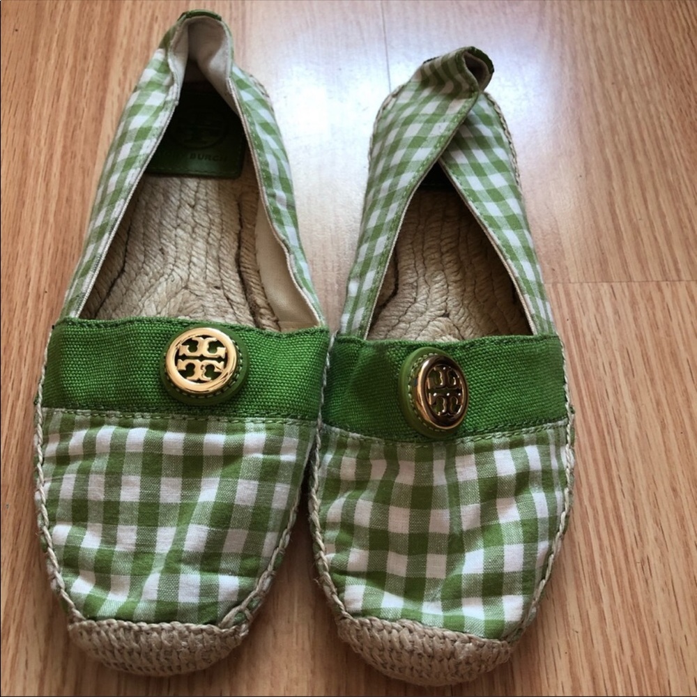 Tory Burch textile Espadrilles , size 7.